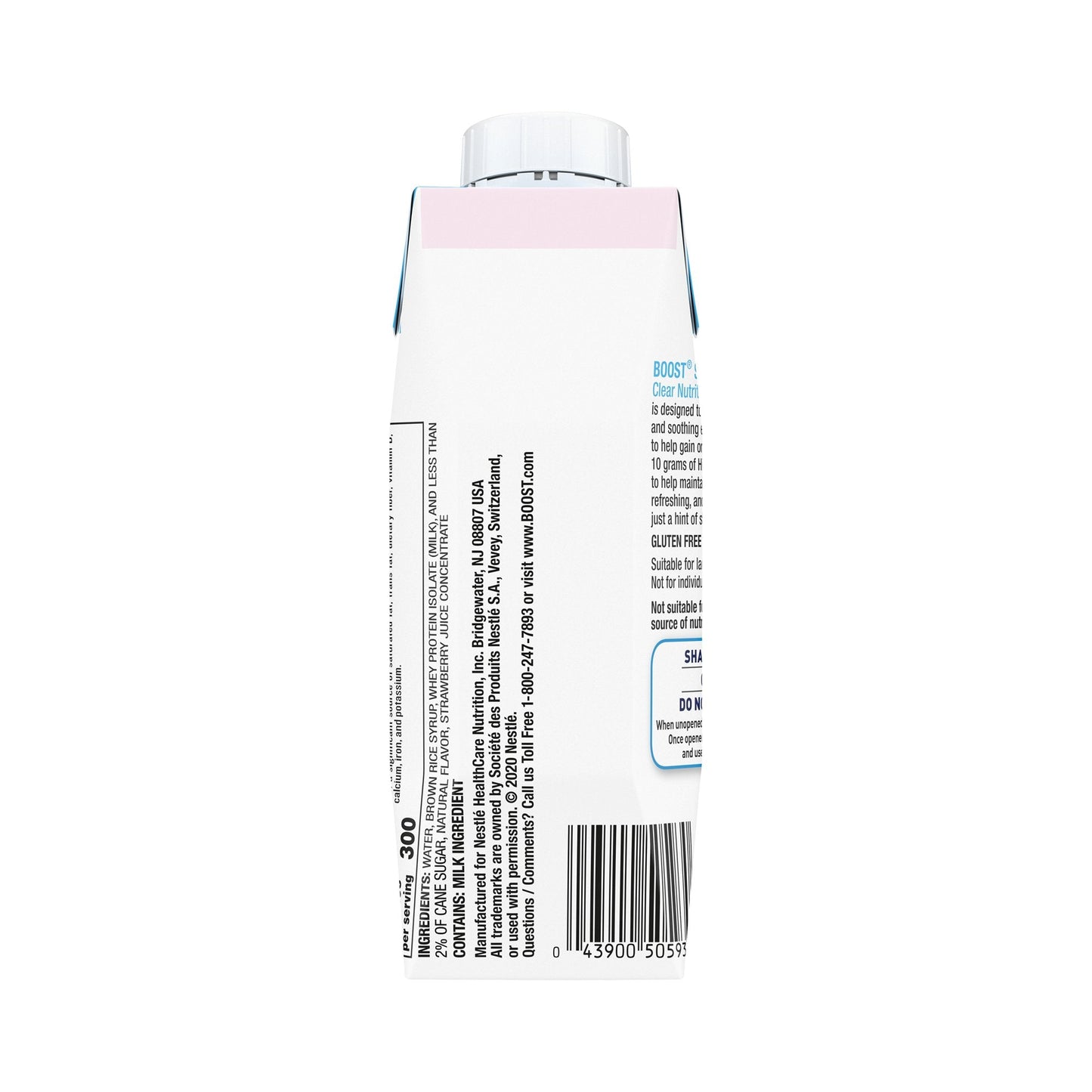 Nestle Boost Soothe Clear Nutritional Drink, Strawberry Kiwi, CS/24
