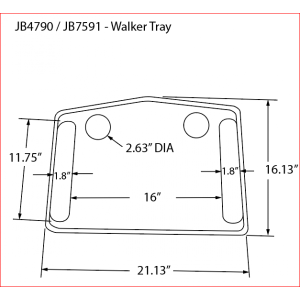 North American Health + Wellness Walker Tray
