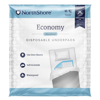 compare product NorthShore Economy Disposable Underpads
