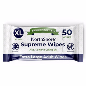 compare product NorthShore Supreme Quilted Cleansing Wipes