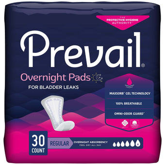 compare product Prevail Overnight Bladder Control Pads