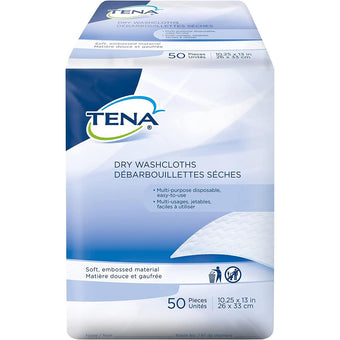 compare product TENA Dry Washcloths
