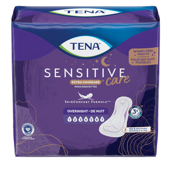 compare product TENA Sensitive Care Extra Coverage Overnight Pads